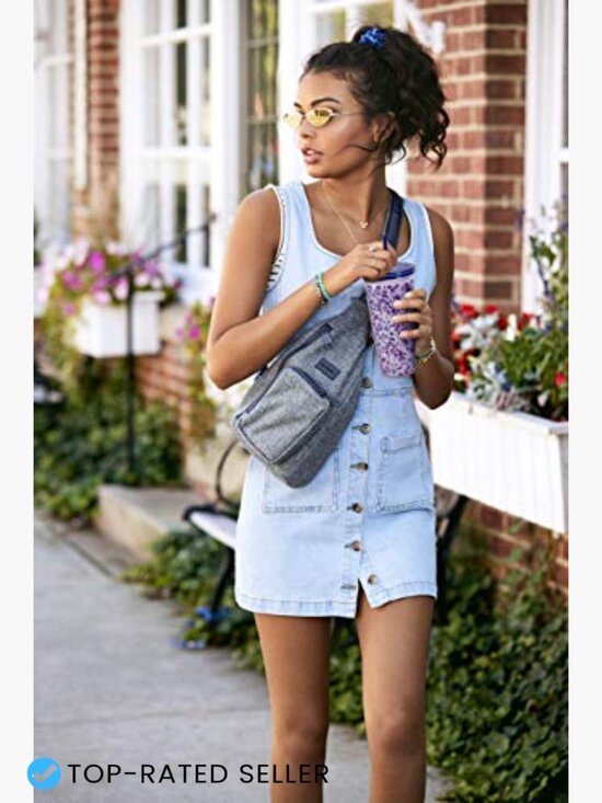 Recycled Mini Sling Backpack Lightweight Daypack Crossbody Bag main image 5